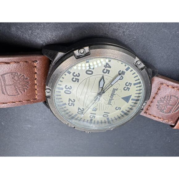 Timberland | Accessories | Vintage Timberland Indiglo Mens  Timberland Men\'s Analog Watch Date Just W/ Brown Leather Band GB9002802 Working